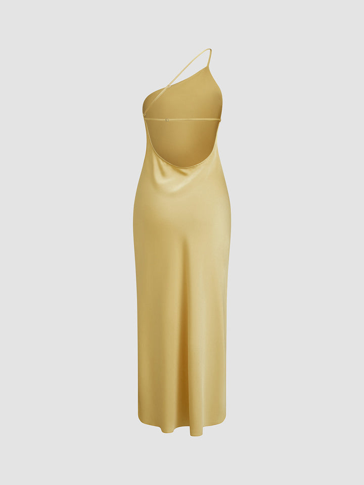 Backless Satin Maxi Evening Gown with Slit – Elegant Formal Dress for Women, Sleeveless, Available in Multiple Sizes 4