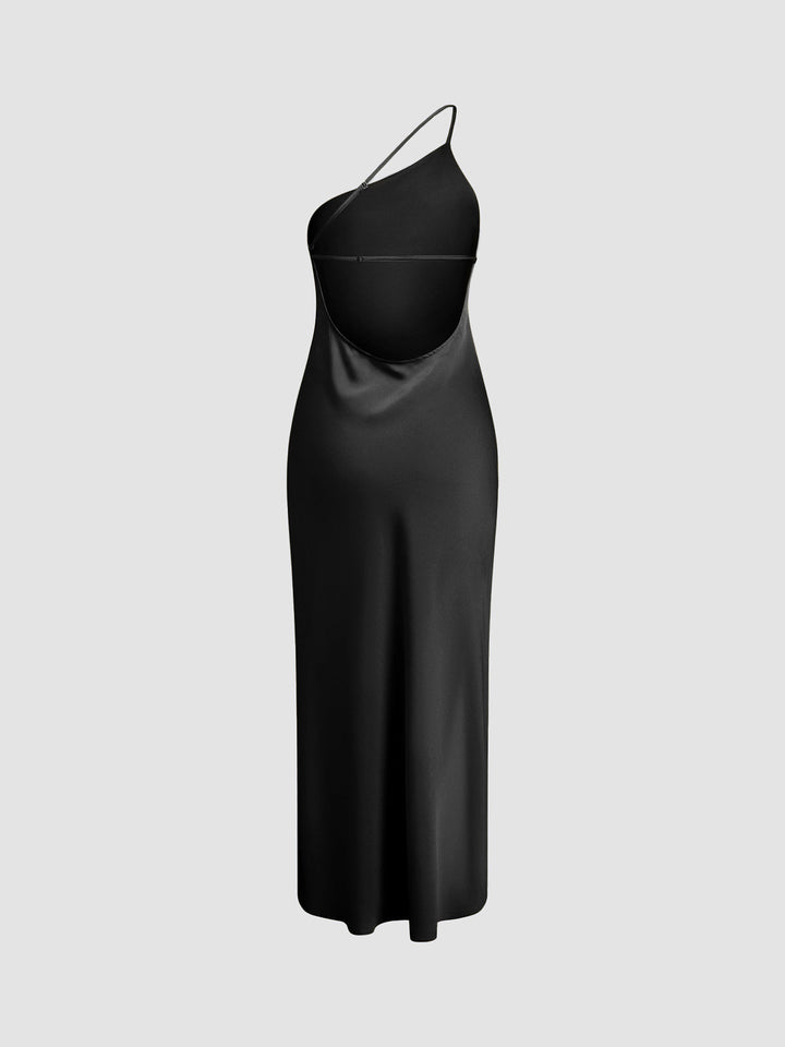 Backless Satin Maxi Evening Gown with Slit – Elegant Formal Dress for Women, Sleeveless, Available in Multiple Sizes 8