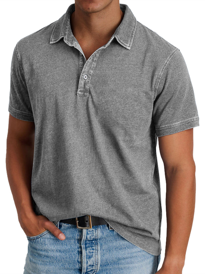 Classic Men's Long Sleeve Polo Shirt with Structured Collar – Elegant and Comfortable Fit 2