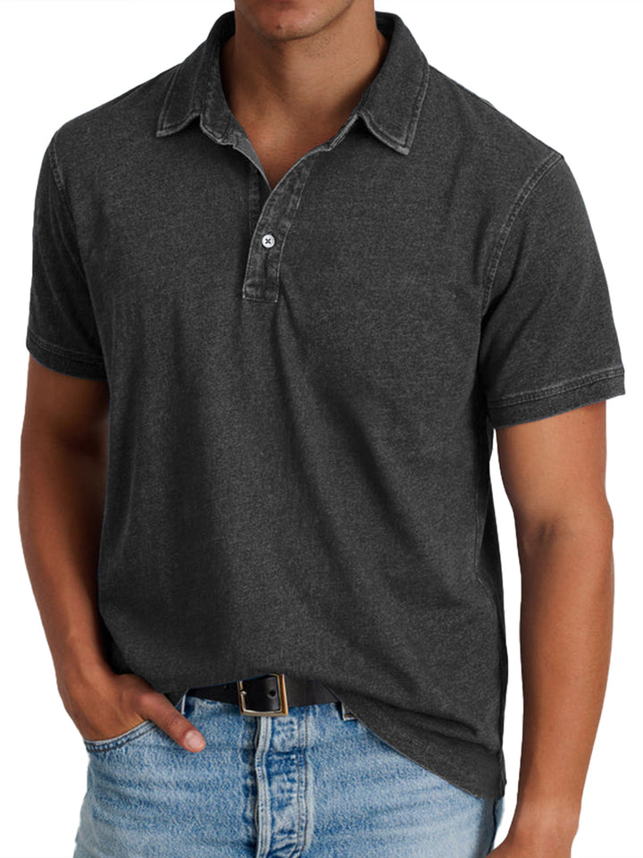 Classic Men's Long Sleeve Polo Shirt with Structured Collar – Elegant and Comfortable Fit 4