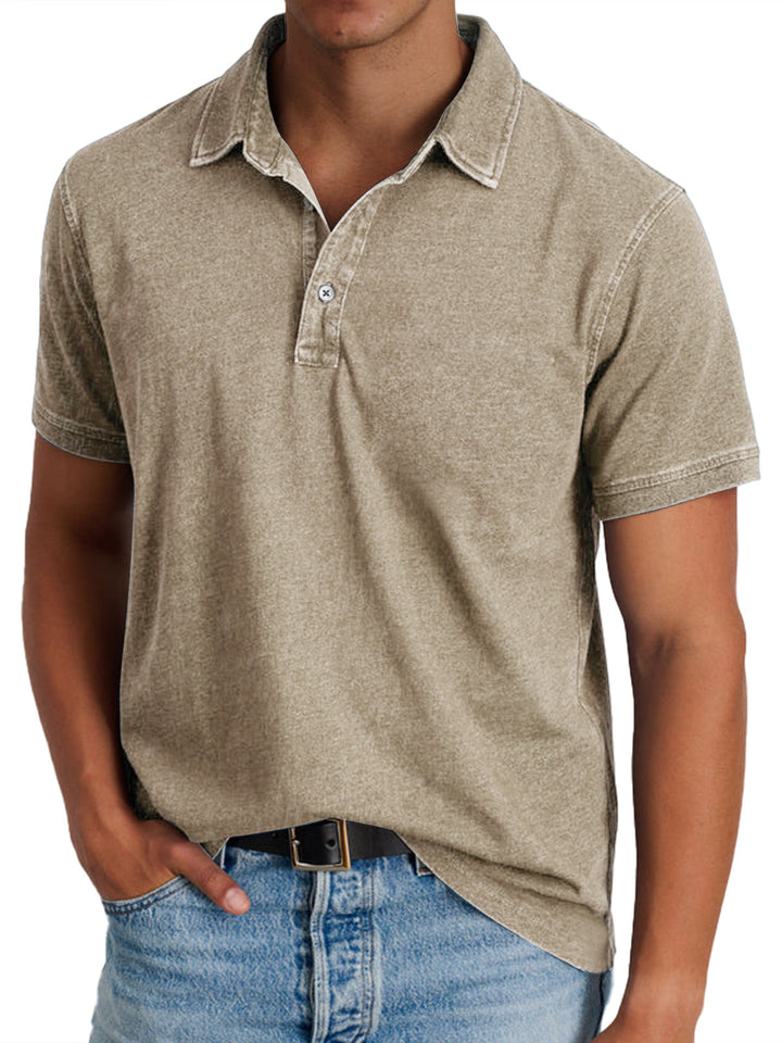 Classic Men's Long Sleeve Polo Shirt with Structured Collar – Elegant and Comfortable Fit 5