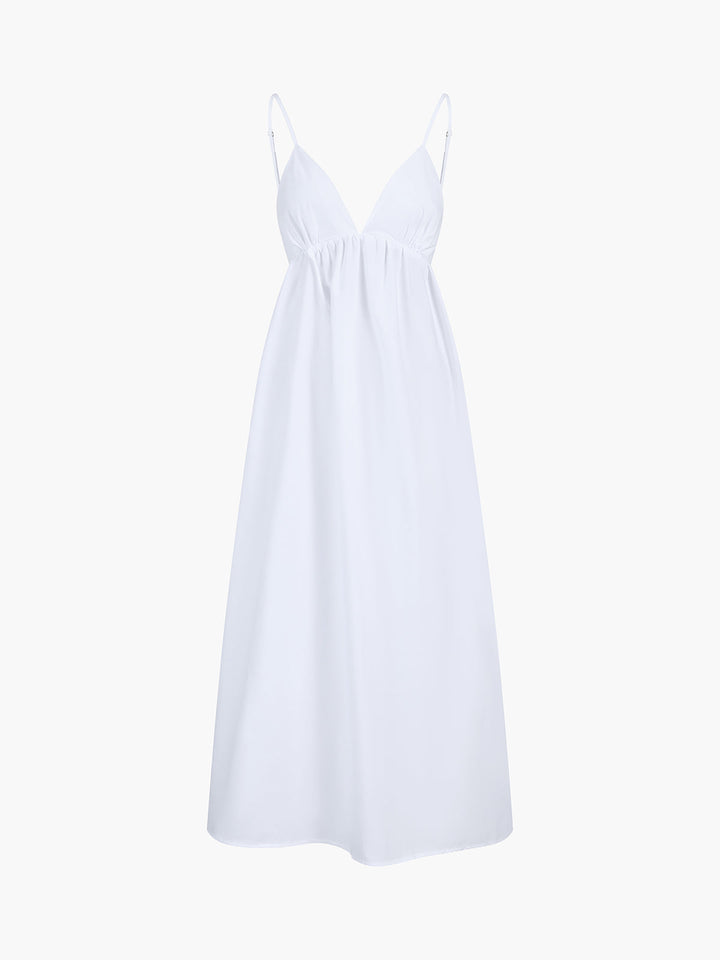 Coastal Cowgirl Maxi Dress for Women - Open Back Sleeveless V-Neck 100% Cotton Long Dress 4