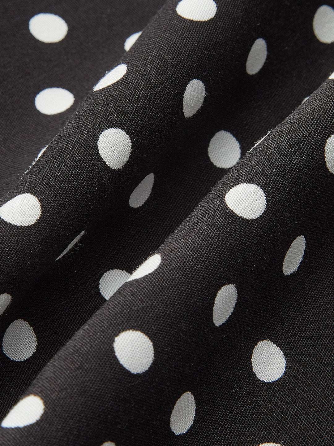 Elegant Polka Dot Maxi Dress for Women with Lace Trim – Short Sleeve V-Neck Long Dress in Woven Fabric 8