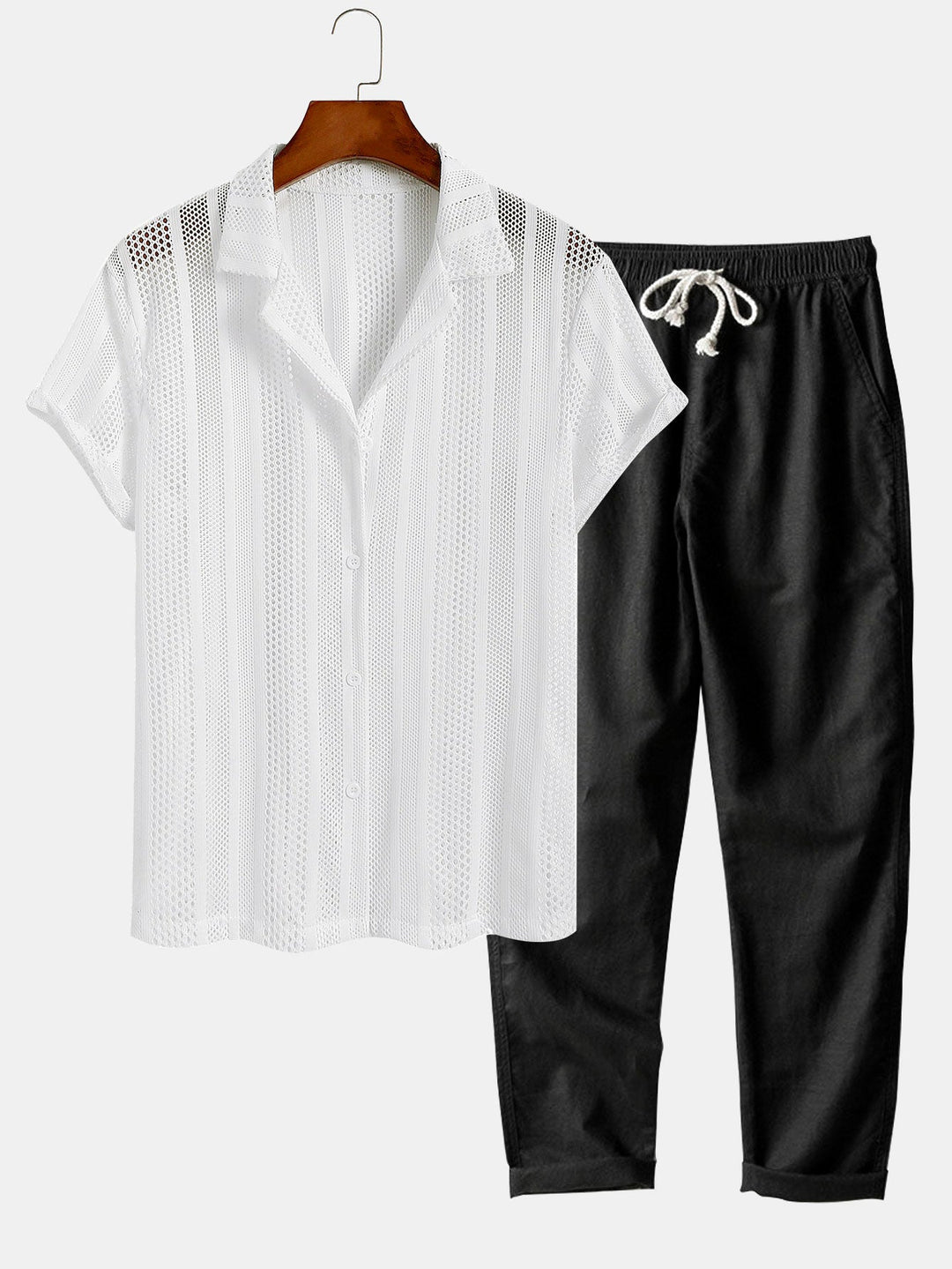 Elegant Short Sleeve Ensemble in Premium Fabric – Comfortable and Versatile for Everyday Wear, Multiple Sizes and Colors Available 3