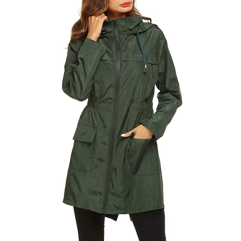 Lightweight Women's Waterproof Rain Jacket with Hood – Stylish, Breathable, Water-Repellent Coat for All Weather 10