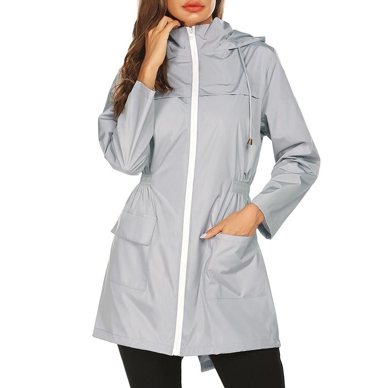 Lightweight Women's Waterproof Rain Jacket with Hood – Stylish, Breathable, Water-Repellent Coat for All Weather 11