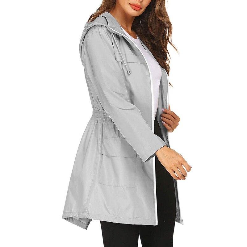 Lightweight Women's Waterproof Rain Jacket with Hood – Stylish, Breathable, Water-Repellent Coat for All Weather 2