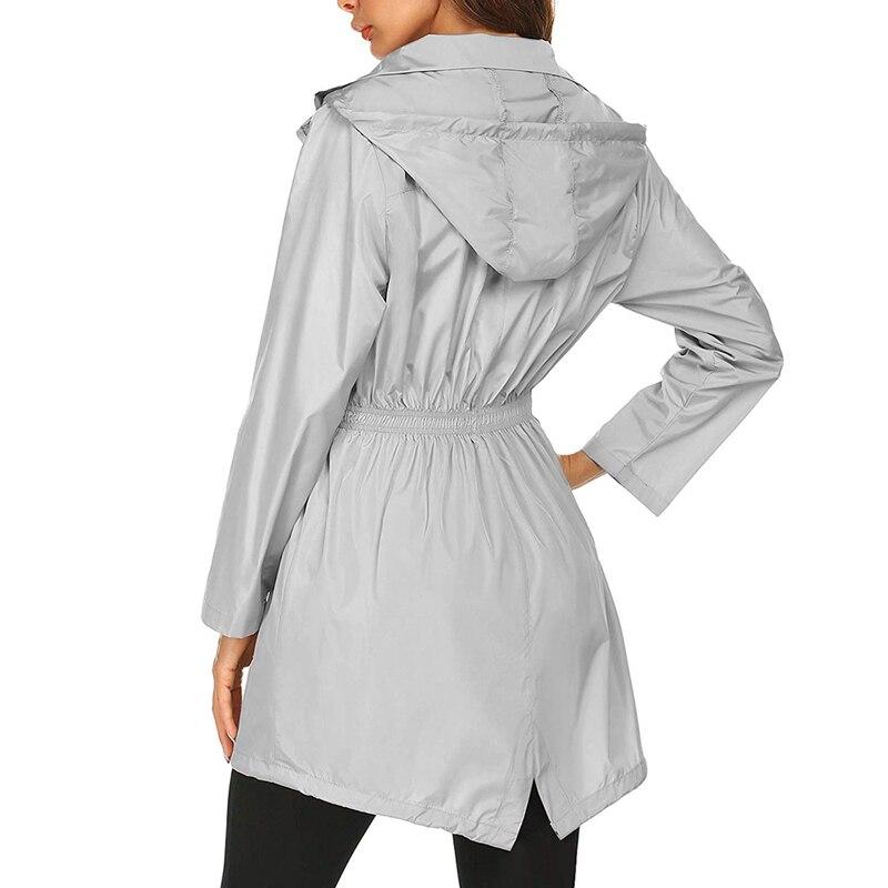 Lightweight Women's Waterproof Rain Jacket with Hood – Stylish, Breathable, Water-Repellent Coat for All Weather 3