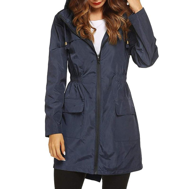 Lightweight Women's Waterproof Rain Jacket with Hood – Stylish, Breathable, Water-Repellent Coat for All Weather 4