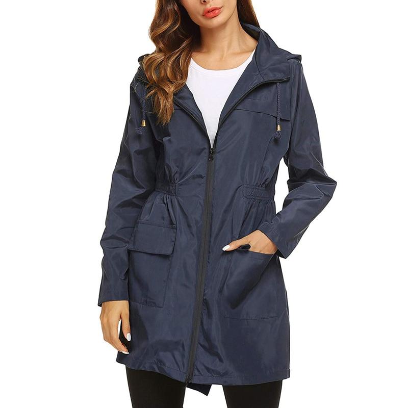 Lightweight Women's Waterproof Rain Jacket with Hood – Stylish, Breathable, Water-Repellent Coat for All Weather 5