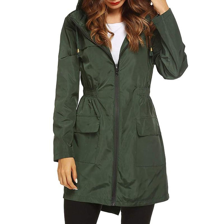 Lightweight Women's Waterproof Rain Jacket with Hood – Stylish, Breathable, Water-Repellent Coat for All Weather 7