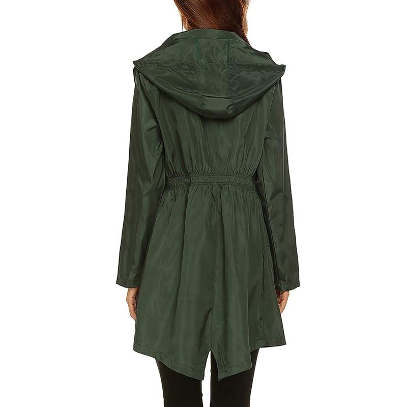 Lightweight Women's Waterproof Rain Jacket with Hood – Stylish, Breathable, Water-Repellent Coat for All Weather 8