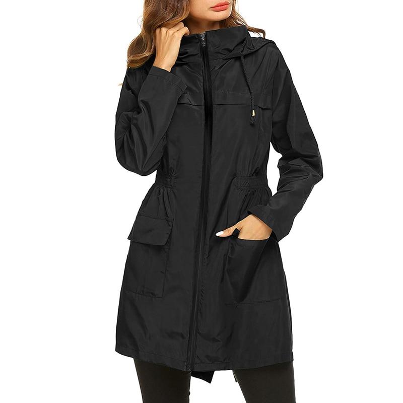 Lightweight Women's Waterproof Rain Jacket with Hood – Stylish, Breathable, Water-Repellent Coat for All Weather 9