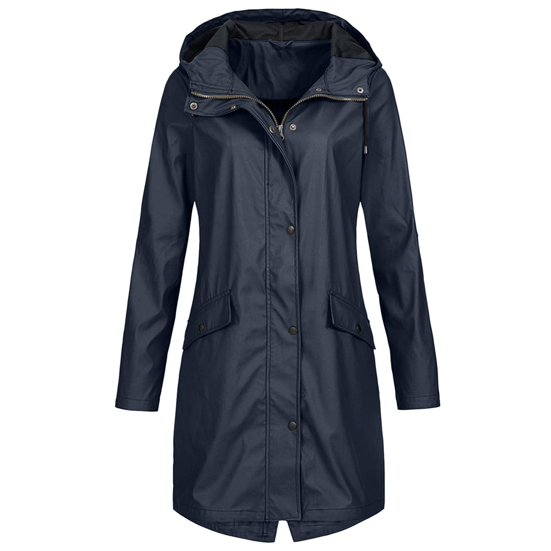 Long Waterproof Rain Jacket for Women – Stylish Windproof Outerwear, Breathable Fabric, Various Colors, Sizes S-XL 0