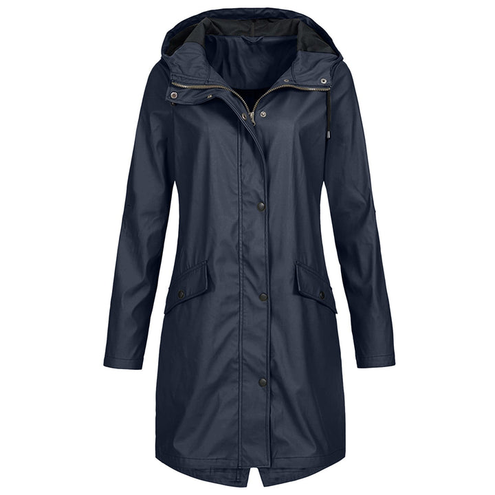 Long Waterproof Rain Jacket for Women – Stylish Windproof Outerwear, Breathable Fabric, Various Colors, Sizes S-XL 0
