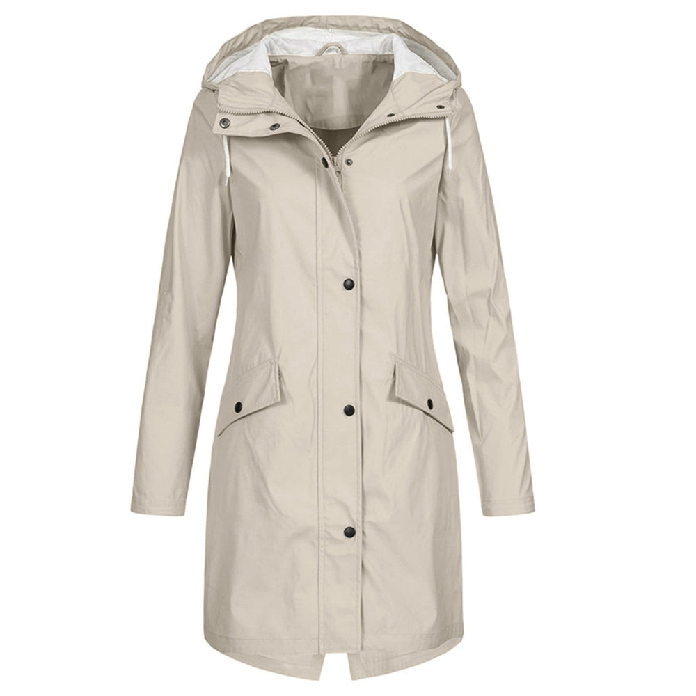 Long Waterproof Rain Jacket for Women – Stylish Windproof Outerwear, Breathable Fabric, Various Colors, Sizes S-XL 1