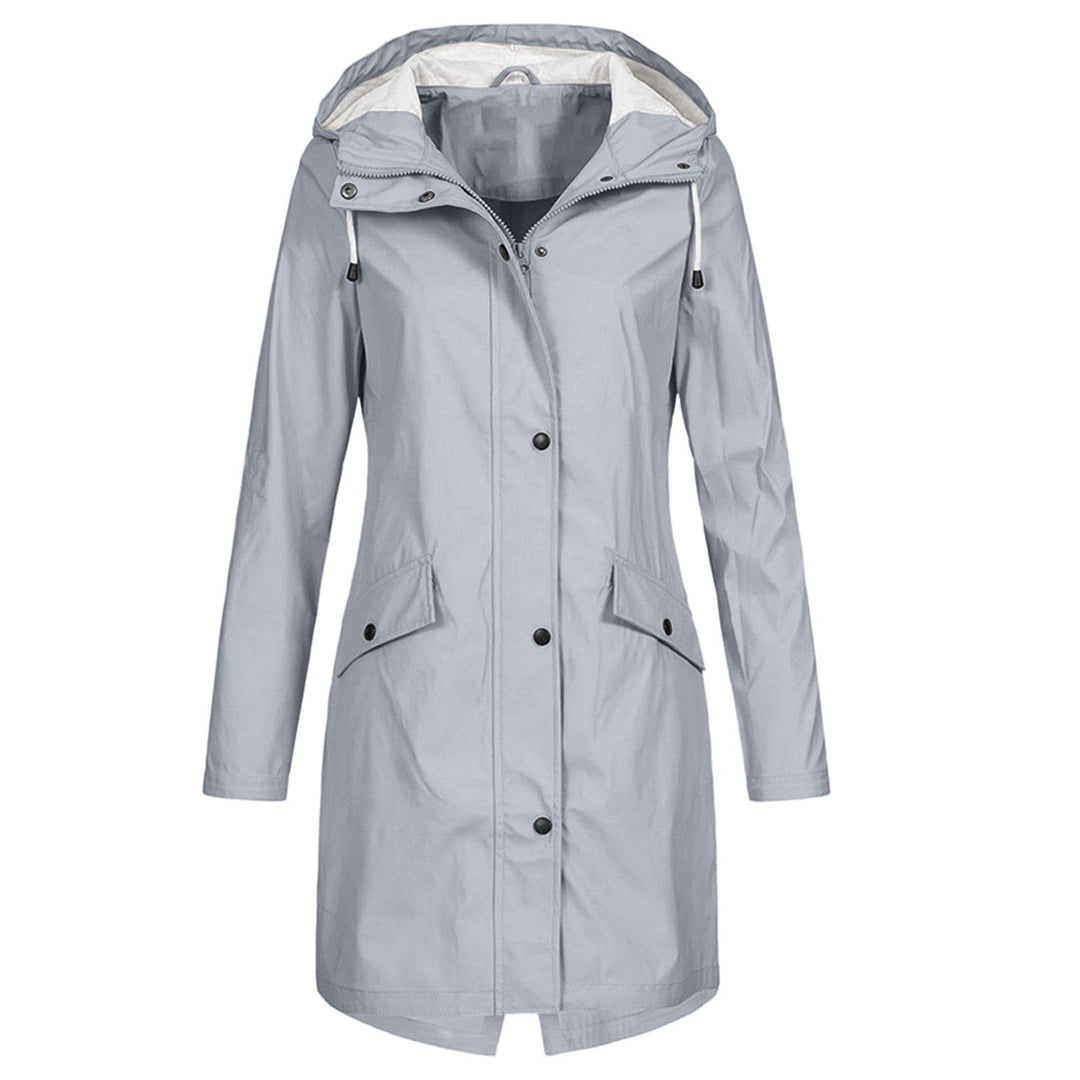 Long Waterproof Rain Jacket for Women – Stylish Windproof Outerwear, Breathable Fabric, Various Colors, Sizes S-XL 2
