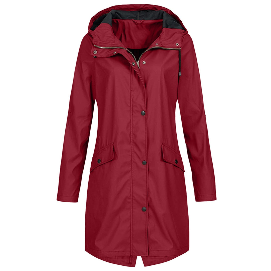 Long Waterproof Rain Jacket for Women – Stylish Windproof Outerwear, Breathable Fabric, Various Colors, Sizes S-XL 3