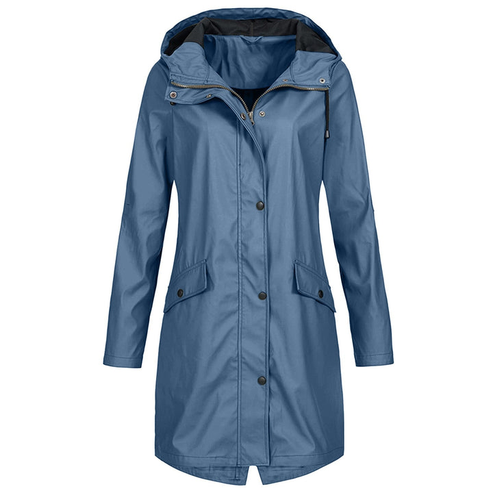 Long Waterproof Rain Jacket for Women – Stylish Windproof Outerwear, Breathable Fabric, Various Colors, Sizes S-XL 5