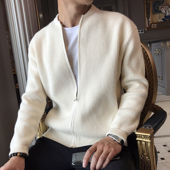 Men's Black Shawl Collar Cardigan - Soft Premium Layer for Fall/Winter, Versatile and Stylish 1