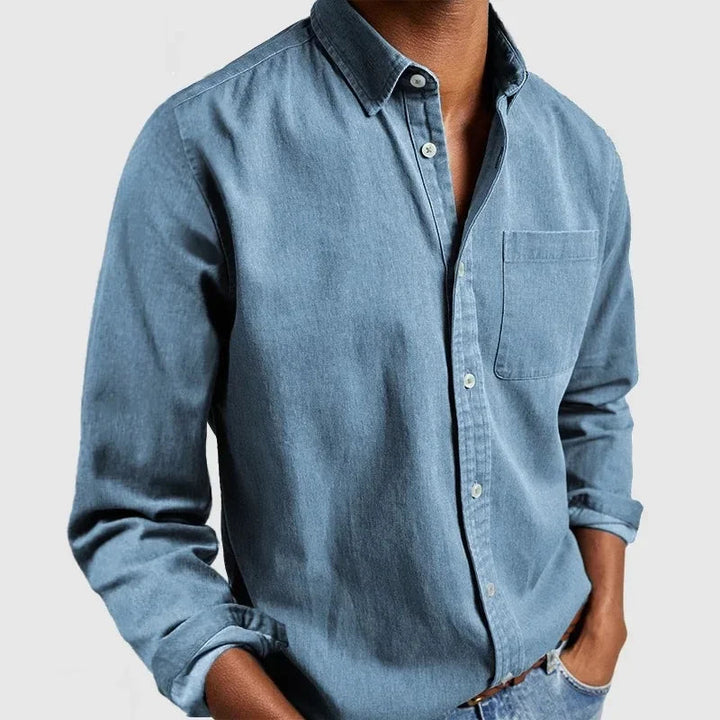 Men's Blouse in Breathable Cotton-Polyester Blend – Stylish Regular Fit for Casual or Professional Wear 4