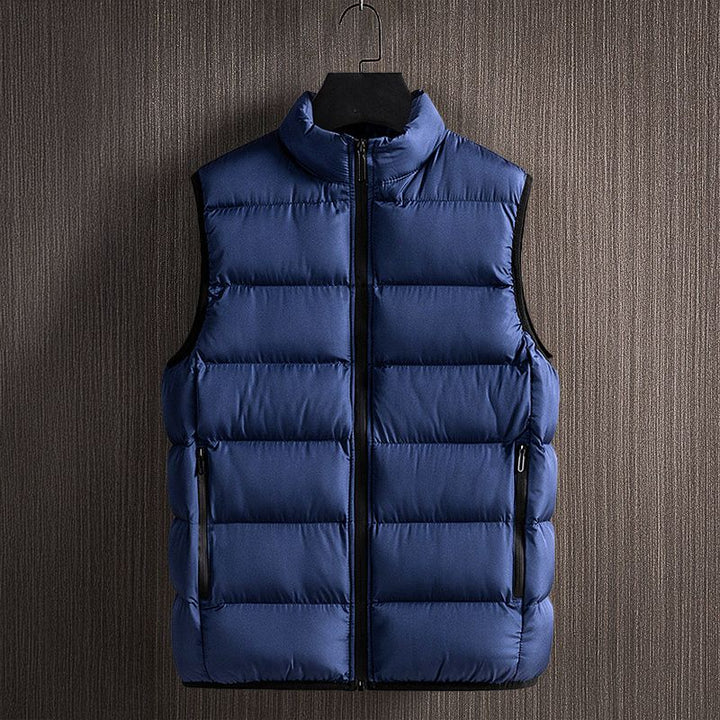 Men's Quilted Down Vest – Lightweight Insulated Puffer Vest with Zip Pockets for Outdoor Activities and Casual Wear 3