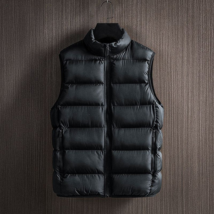 Men's Quilted Down Vest – Lightweight Insulated Puffer Vest with Zip Pockets for Outdoor Activities and Casual Wear 4