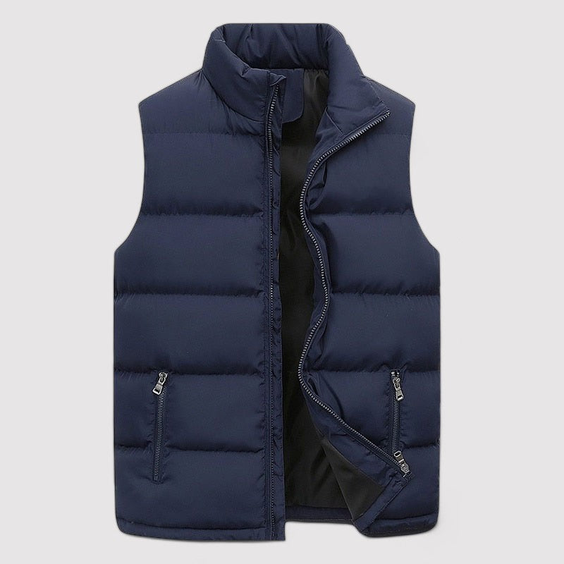 Men's Stylish Warm Vest with Stand Collar – Slim Fit for Year-Round Comfort in All Seasons 0