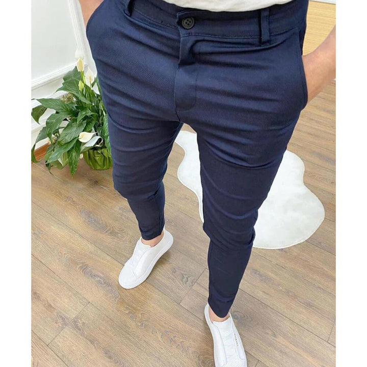 Men's Summer Pants Beige Size L Polyester 2