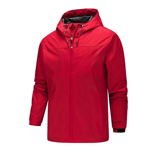Men's Waterproof Rain Jacket - Lightweight Windproof Outdoor Coat with Adjustable Hood 2