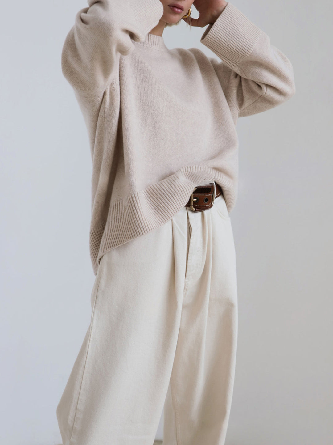 Oversized Candyfloss Pullover Sweater – Soft Knit with Medium Stretch for Comfortable Fit, Available in Multiple Sizes 8