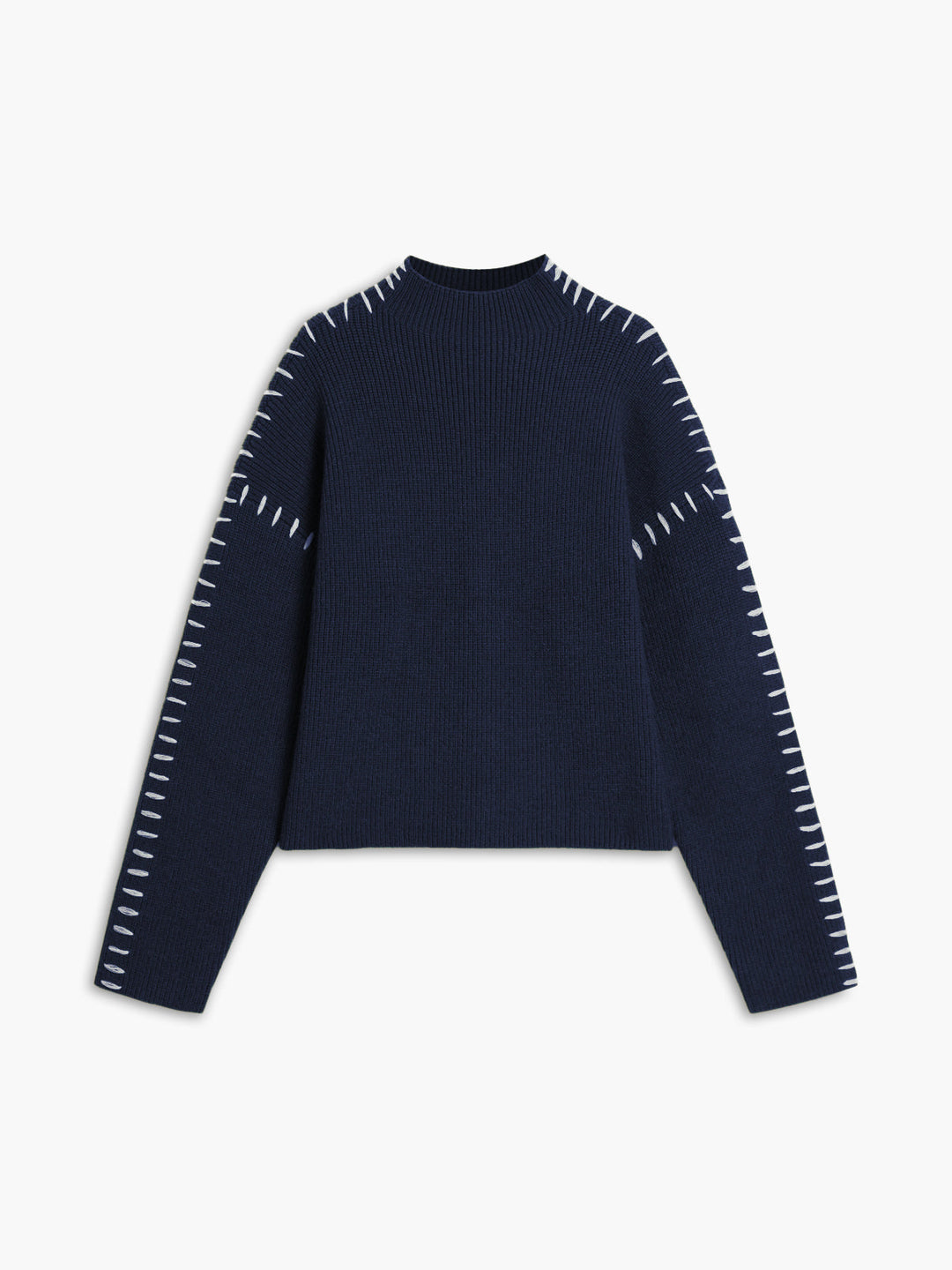 Oversized Mock Neck Women's Sweater – Soft Knit Design with Slight Stretch for Comfort and Style 10