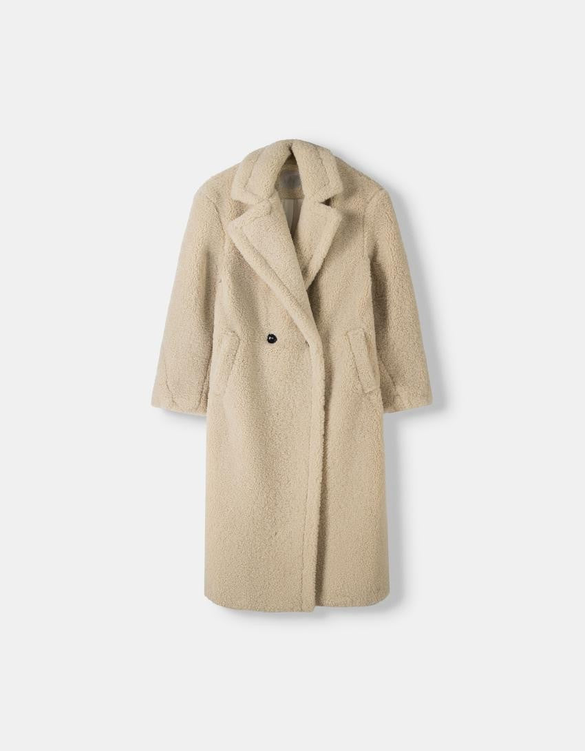 Oversized Women's Teddy Coat – Long Winter Jacket with Double-Breasted Design 0