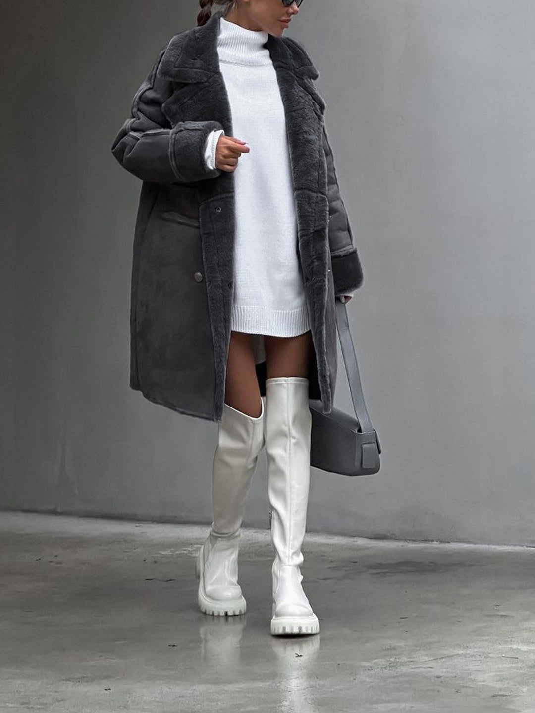 Plus Size Women's Winter Teddy Coat – Elegant and Cozy Outerwear for Cold Days 0