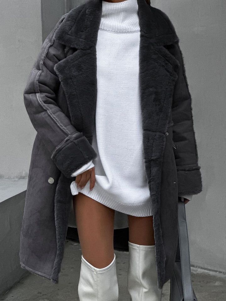 Plus Size Women's Winter Teddy Coat – Elegant and Cozy Outerwear for Cold Days 2
