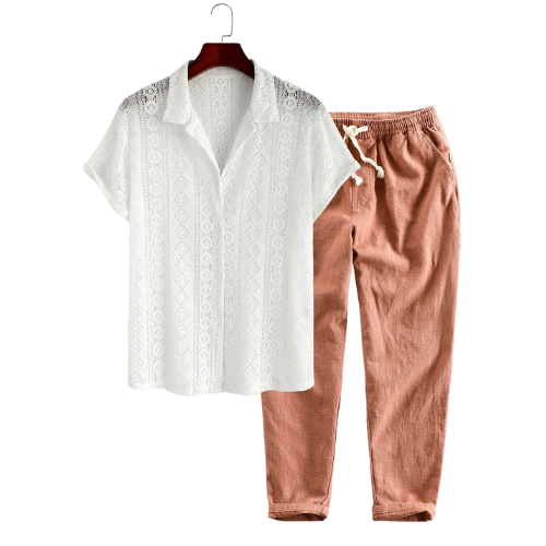 Short Sleeve Ensemble in Elegant Design – Premium Quality Fashion Wear for Casual and Formal Occasions 0