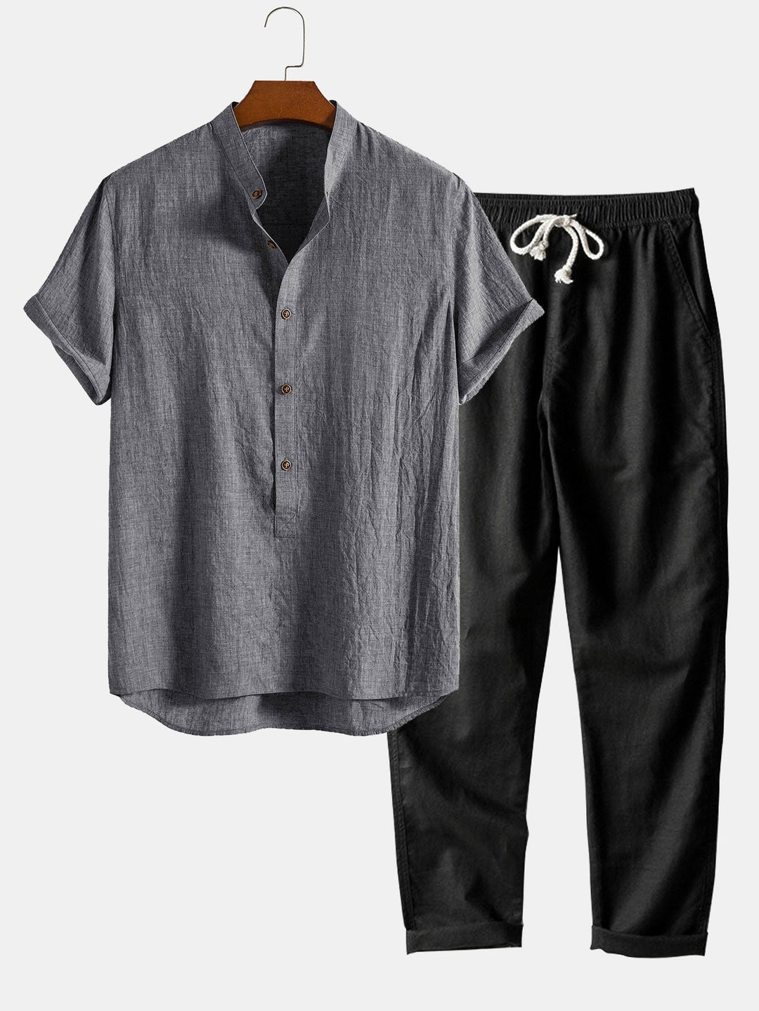 Short Sleeve Ensemble in Premium Fabric Blend – Elegant and Versatile for Casual or Formal Wear, Available in Multiple Colors and Sizes 2