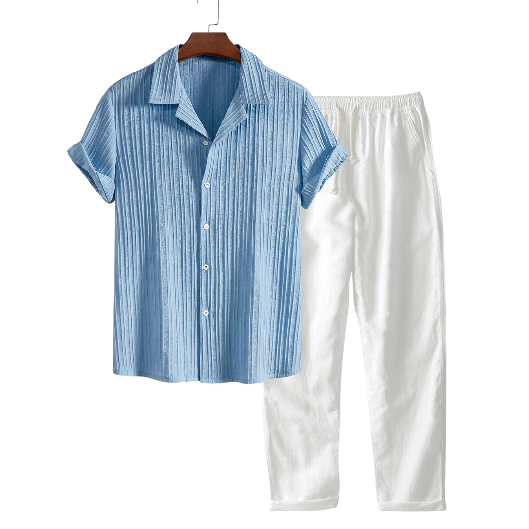 Short Sleeve Ensemble with Elegant Design – Premium Fabric Blend, Versatile Fit for Casual and Formal Occasions 0