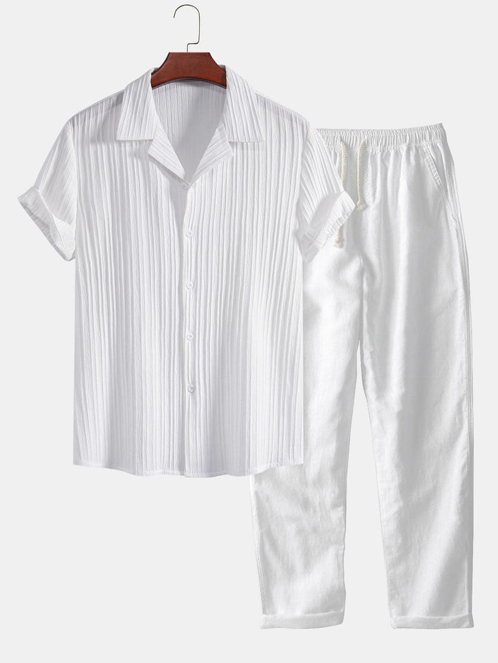 Short Sleeve Ensemble with Elegant Design – Premium Fabric Blend, Versatile Fit for Casual and Formal Occasions 1