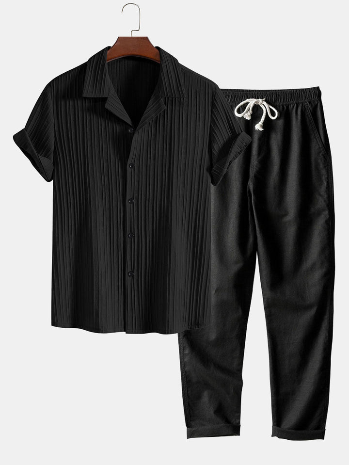 Short Sleeve Ensemble with Elegant Design – Premium Fabric Blend, Versatile Fit for Casual and Formal Occasions 2