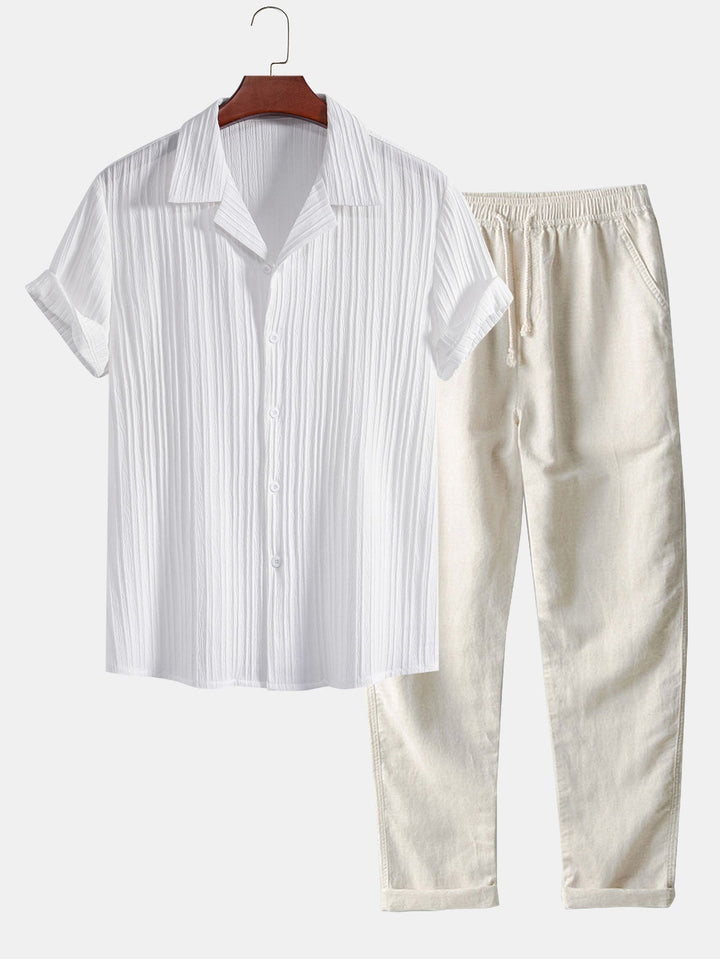 Short Sleeve Ensemble with Elegant Design – Premium Fabric Blend, Versatile Fit for Casual and Formal Occasions 3