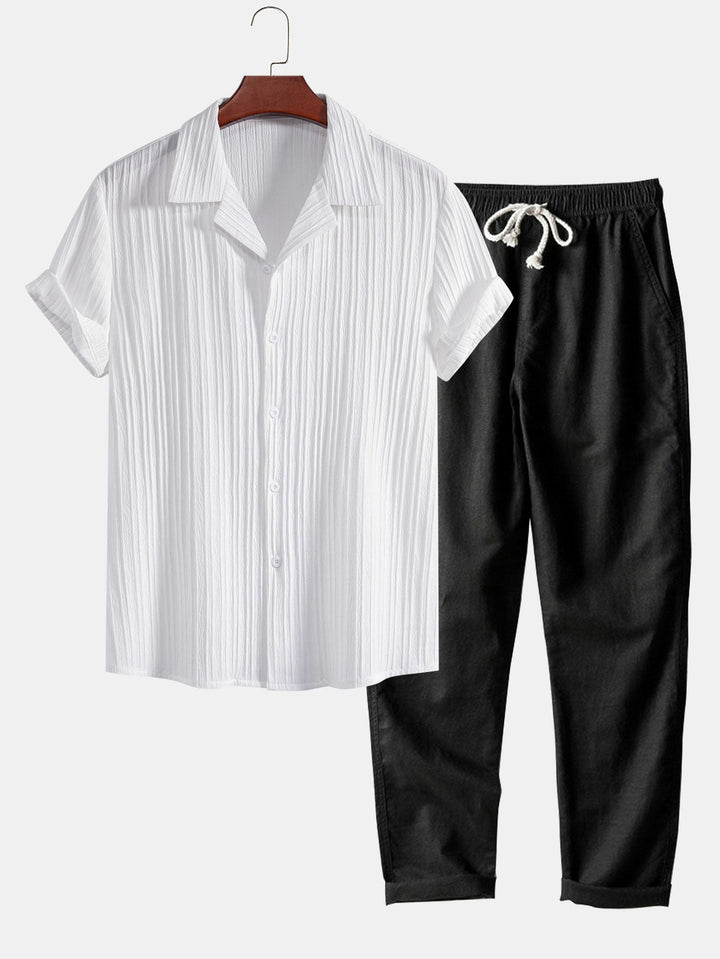 Short Sleeve Ensemble with Elegant Design – Premium Fabric Blend, Versatile Fit for Casual and Formal Occasions 4