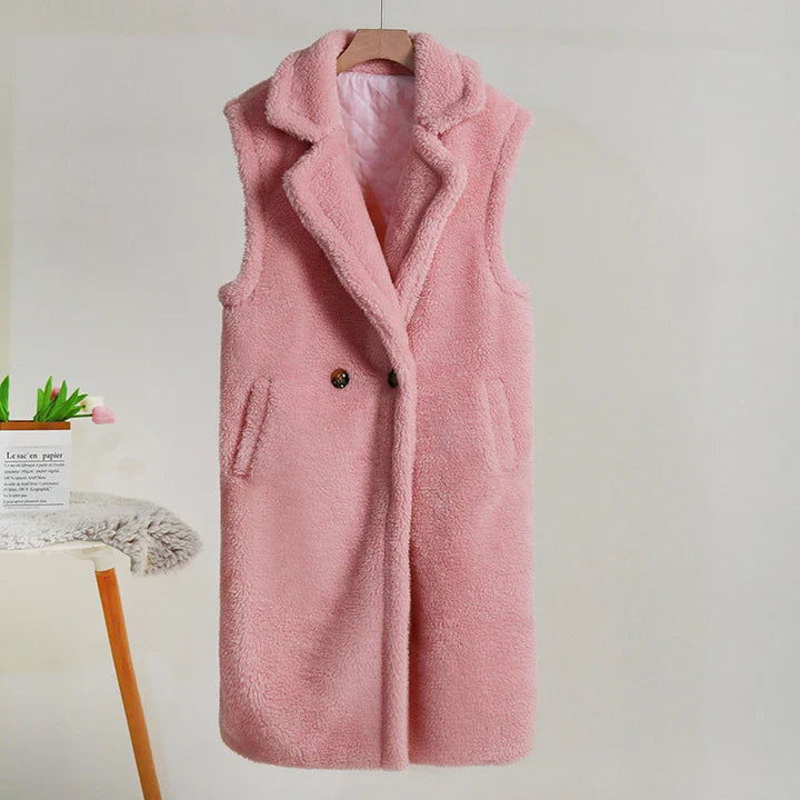 Sleeveless Women's Teddy Coat – Cozy Winter Outerwear for Stylish Layering in Soft Fabric 5