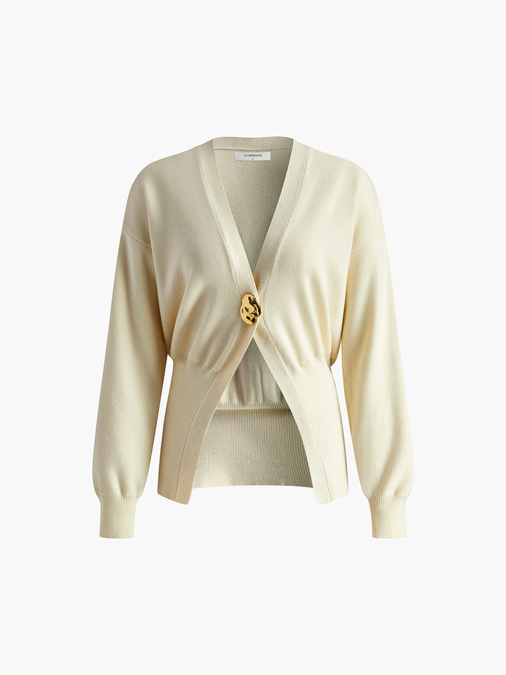 Stylish Knit Cardigan Sweater with Golden Buttons – Regular Fit, Medium Stretch, Perfect for Layering 6