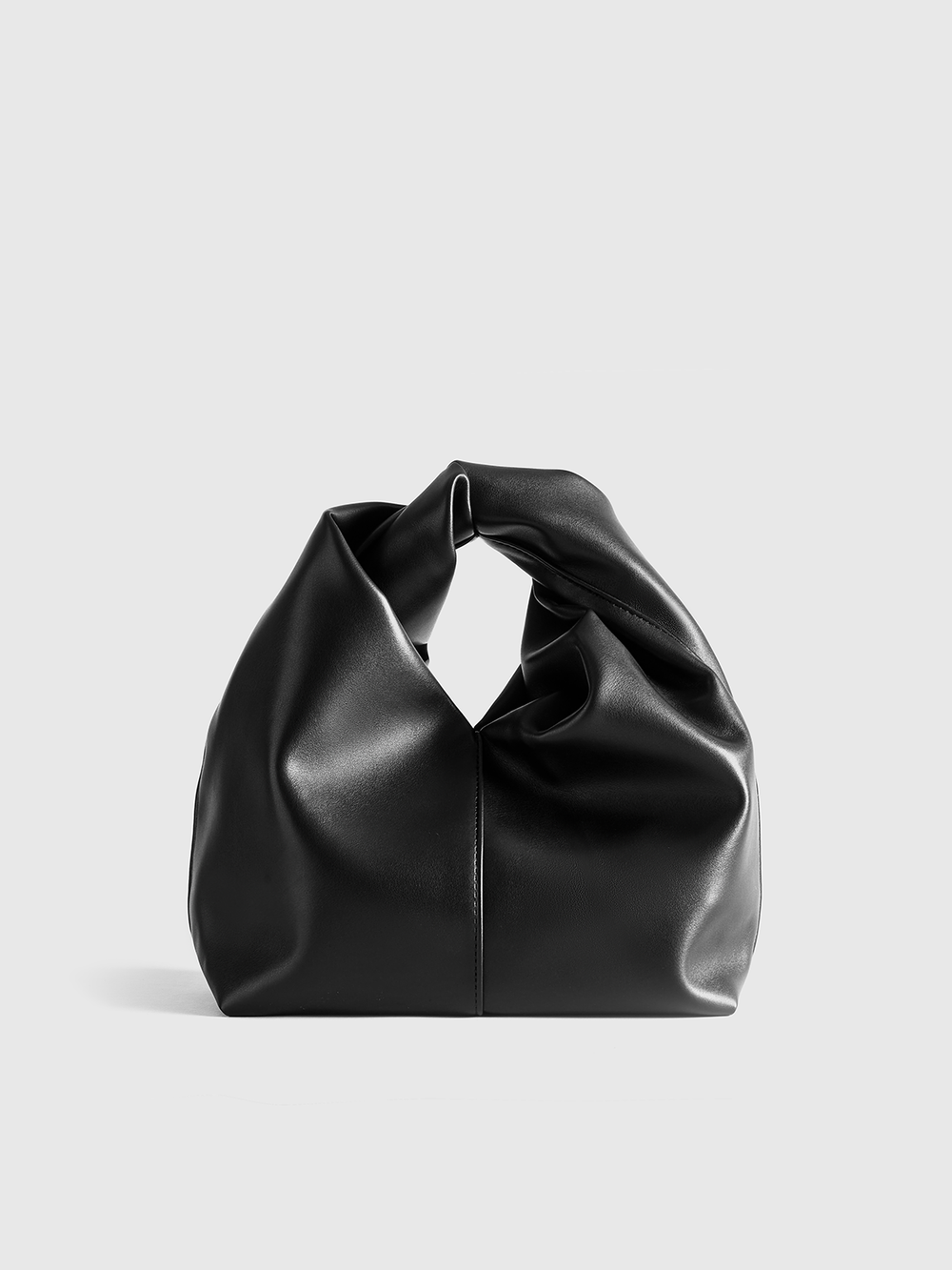 Stylish PU Leather Handbag with Twisted Top Handle – Spacious Tote Bag for Everyday Use 1