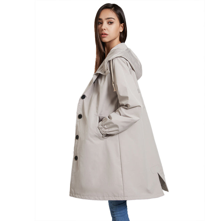 Stylish Women's Waterproof Jacket with Hood – Lightweight Rain Coat for All Weather, Breathable and Versatile 3