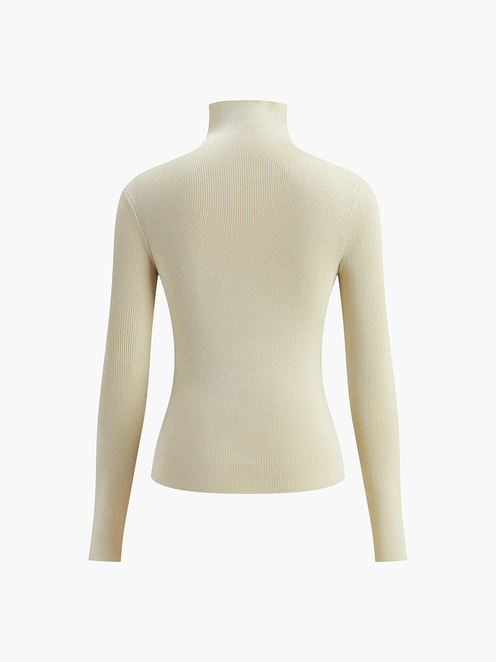 Two Tone Long Sleeve Knit Top for Women – Regular Fit, Medium Stretch, Soft and Breathable Fabric 6