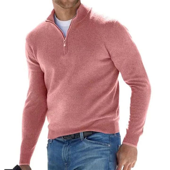 Unisex Half Zip Sweater for Men – Soft Warm Winter Layering Piece with Long Sleeves and Zip Closure 5