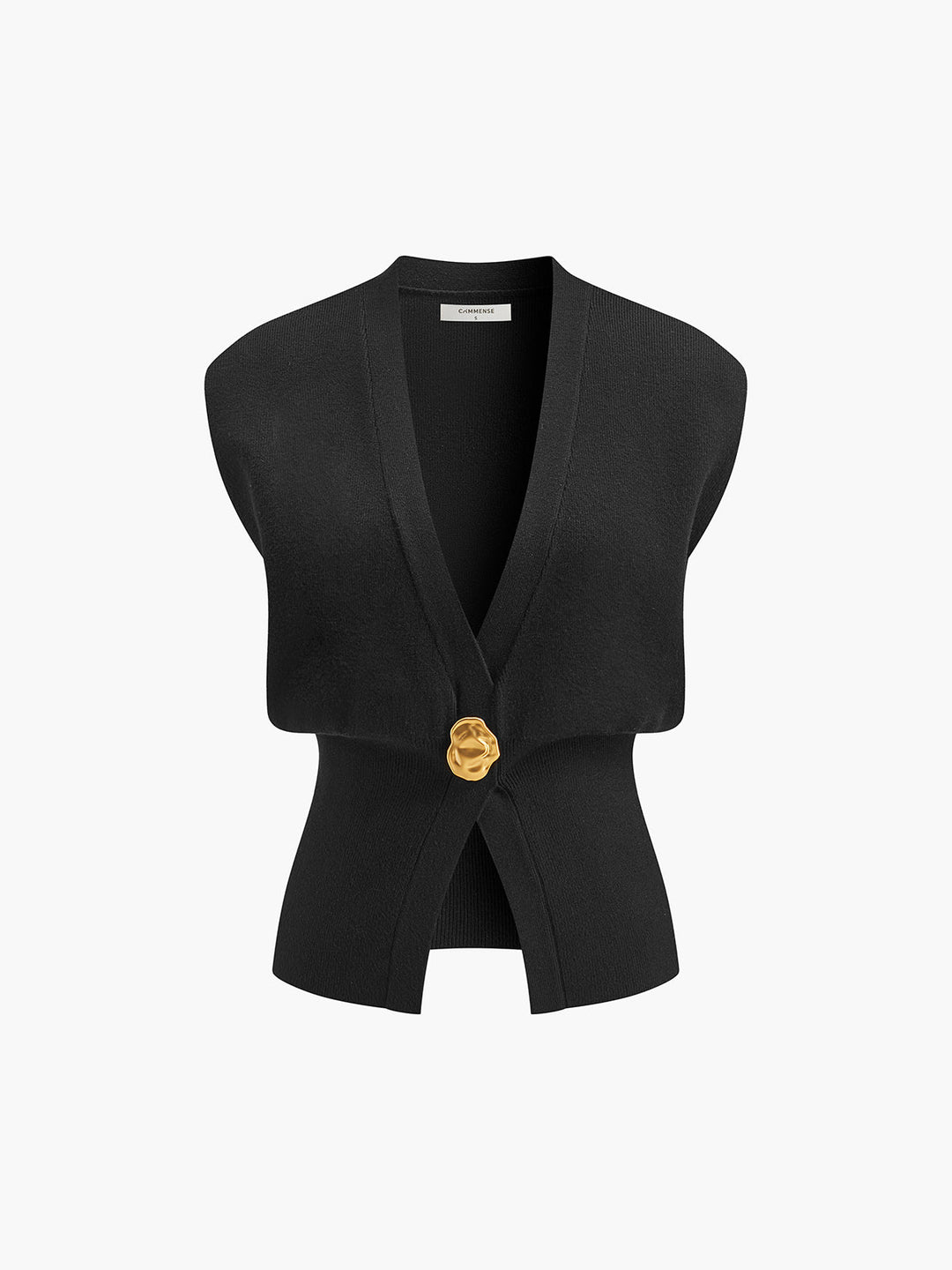 V-Neck Buttoned Sweater Vest for Women – Soft Knitted Vest with Stretch, Regular Fit Top, Perfect for Layering 6