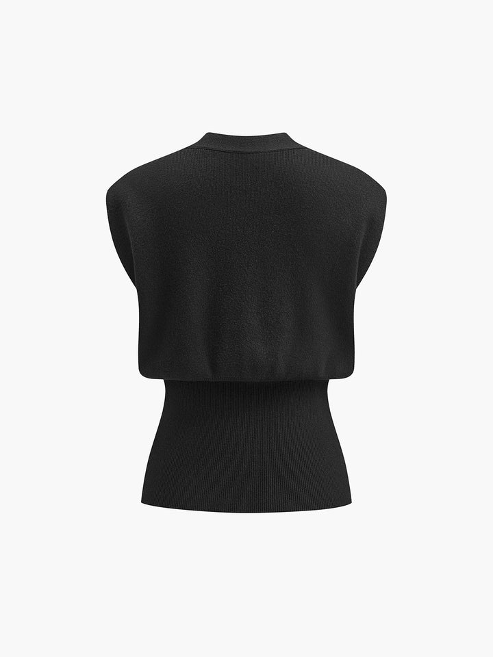 V-Neck Buttoned Sweater Vest for Women – Soft Knitted Vest with Stretch, Regular Fit Top, Perfect for Layering 7